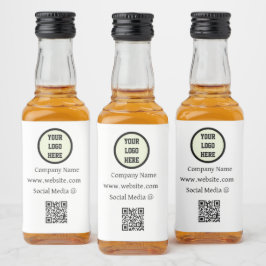 QR-Logofirma Black Business Alkoholflaschenetikett