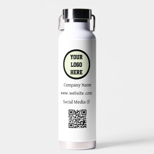 QR-Logofirma Black Business Trinkflasche