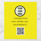 QR-Logofirma Yellow Business Weinetikett (Einzelnes Label)