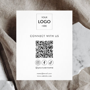 QR-Logokombination Social Media Business Flyer