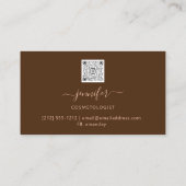 QR-Logos Abstrakte Kupferpfirsichfarben braun Visitenkarte (Rückseite)