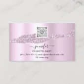 QR-Logos Abstrakte Online-Shop Pink-Tropfen Visitenkarte (Rückseite)