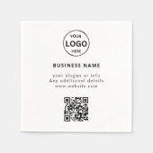 QR-Logos Business Minimalistisch Einfach Serviette (Vorderseite)