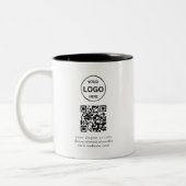 QR-Logos Business Minimalistisch Einfach Zweifarbige Tasse (Links)