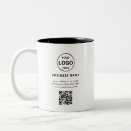 QR-Logos Business Minimalistisch Einfach Zweifarbige Tasse