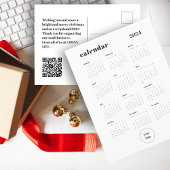 QR-Logos für benutzerdefinierte Farben 2024-Kalend Postkarte