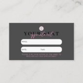 QR-Logos für die Kundenkarte in Schwarz-Rosa Visitenkarte (Vorderseite)