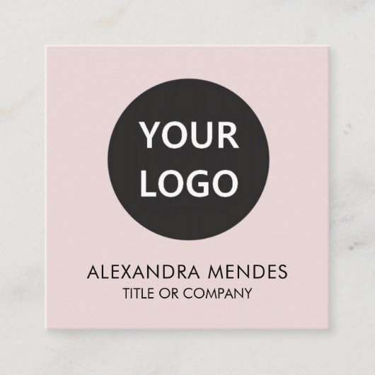 QR-Logos für Social Media rosa Visitenkarte (Vorderseite)