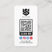 QR-Logos für Social Media Scan Me Visitenkarte (Vorderseite)