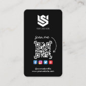 QR-Logos für soziale Medien - Modern einfach Visitenkarte (Vorderseite)