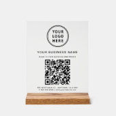QR-Logos für Unternehmen Acrylschild (Vorderseite)
