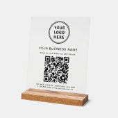 QR-Logos für Unternehmen Acrylschild (Winkel)