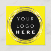 QR-Logos Online-Shop Frame Gold Yellow Quadratische Visitenkarte (Vorderseite)