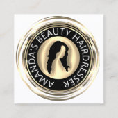 QR-Logos Online-Shop-Rahmen Schwarz-weiß Quadratische Visitenkarte (Vorderseite)