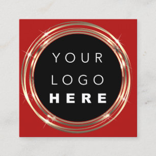 QR-Logos Online-Shop Schwarz-weißer Rotwein Quadratische Visitenkarte