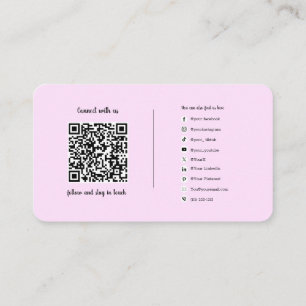 QR-Logosalon für Social Media-Verbindung Visitenkarte