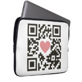 QR Love Code Laptopschutzhülle (Vorne Rechts)