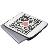QR Love Code Laptopschutzhülle (Vorne Knopf)