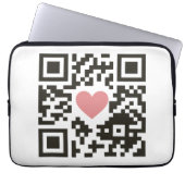QR Love Code Laptopschutzhülle (Vorderseite)