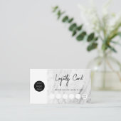 QR-Loyalität für moderne Marmorfirmen Visitenkarte (Stehend Vorderseite)