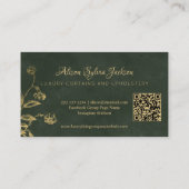 QR Luxuriöse, elegante Imitate Goldfolienfolien Visitenkarte (Rückseite)