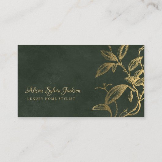 QR Luxuriöse, elegante Imitate Goldfolienfolien Visitenkarte (Vorderseite)