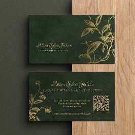 QR Luxuriöse, elegante Imitate Goldfolienfolien Visitenkarte
