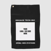 QR-Markenbezeichnung für Personalisiertes Foto mit Golfhandtuch (Vorderseite)