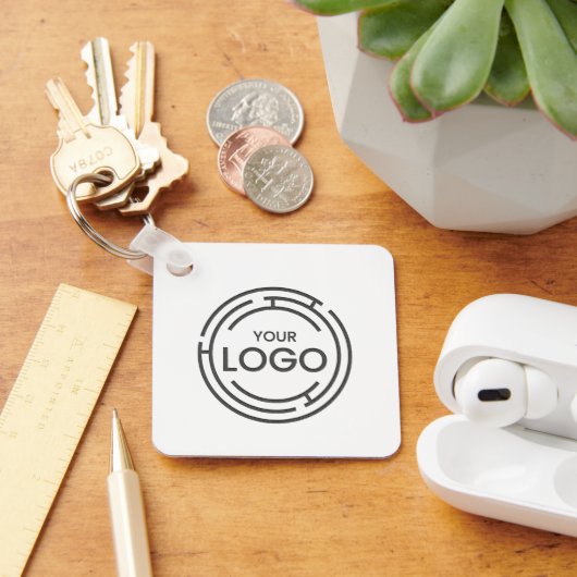 QR-Marketing für kundenspezifisches Business-Logo Schlüsselanhänger (Schreibtisch)