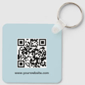 QR-Marketing für kundenspezifisches Business-Logo Schlüsselanhänger (Rückseite)