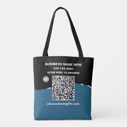 QR-Marketing-Logo für Werbeaktionen für Unternehme Tasche (Rückseite)