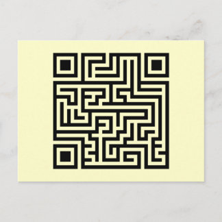 QR Maze Postkarte