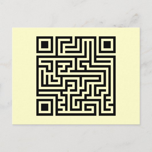 QR Maze Postkarte (Vorderseite)