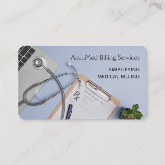 QR Medizinische Abrechnung Visitenkarte (Vorderseite)