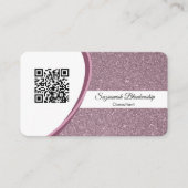 QR-Meldebogen für beruflichen Glitzer Visitenkarte (Vorderseite)