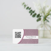 QR-Meldebogen für beruflichen Glitzer Visitenkarte (Stehend Vorderseite)