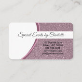 QR-Meldebogen für beruflichen Glitzer Visitenkarte (Rückseite)