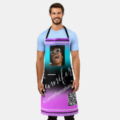 QR Menü CODE Farbtherapie Coffe für benutzerdefini Schürze (Getragen)