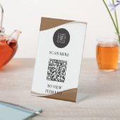 QR-Menü-Pedestal-Displayhalter Sockelschild (In SItu)