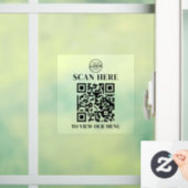 QR-Menü Text Benutzerdefiniertes Logo Fensteraufkleber (Zuhause)