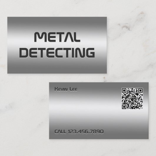 QR Metalldetektor Visitenkarte (Vorne/Hinten)