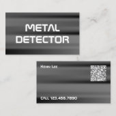 QR-Metalldetektor Visitenkarte (Vorne/Hinten)