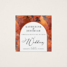 QR Modern Terracotta Arch Wedding Einladung