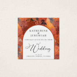 QR Modern Terracotta Arch Wedding Einladung