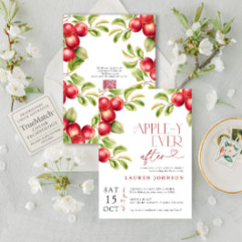 QR Modernes Appley je nach Apple-Brautparty Einladung