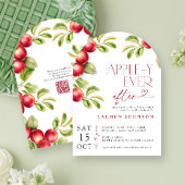 QR Modernes Appley je nach Apple-Brautparty Einladung