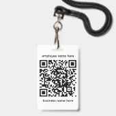 QR-Namensschild Ausweis (Vorderseite mit Lanyard)