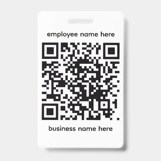 QR-Namensschild Ausweis (Vorderseite)