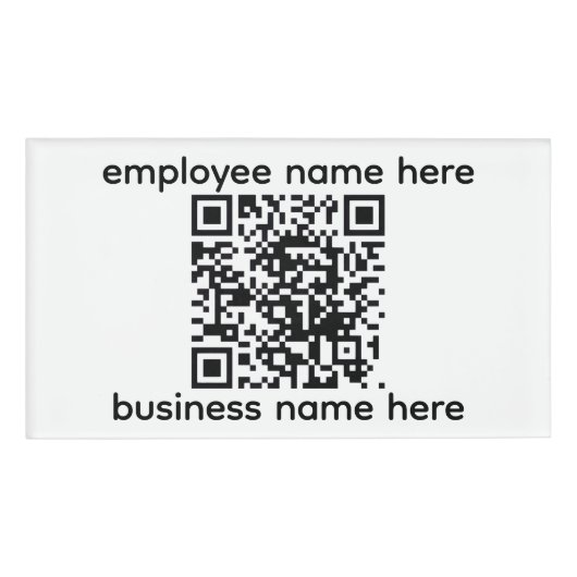 QR-Namensschild Namenschild (Vorderseite)