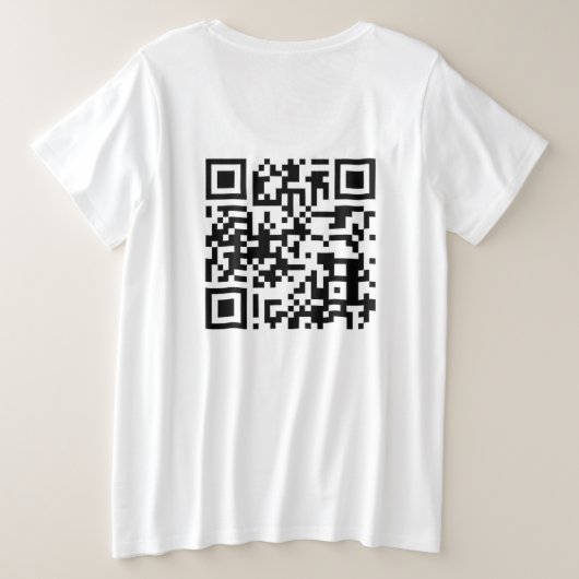 QR Nehmen Sie Ihr Telefon weg und gehen Sie zurück Große Größe T-Shirt (Design Rückseite)